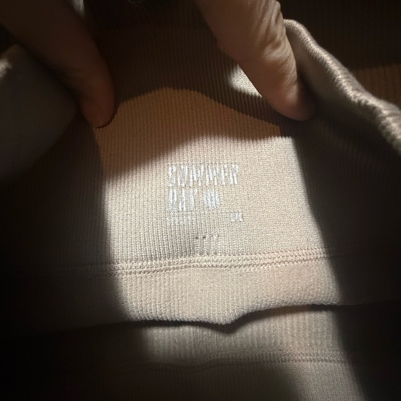 Tan Ribbed Two-Piece Set - Picture 4 of 4